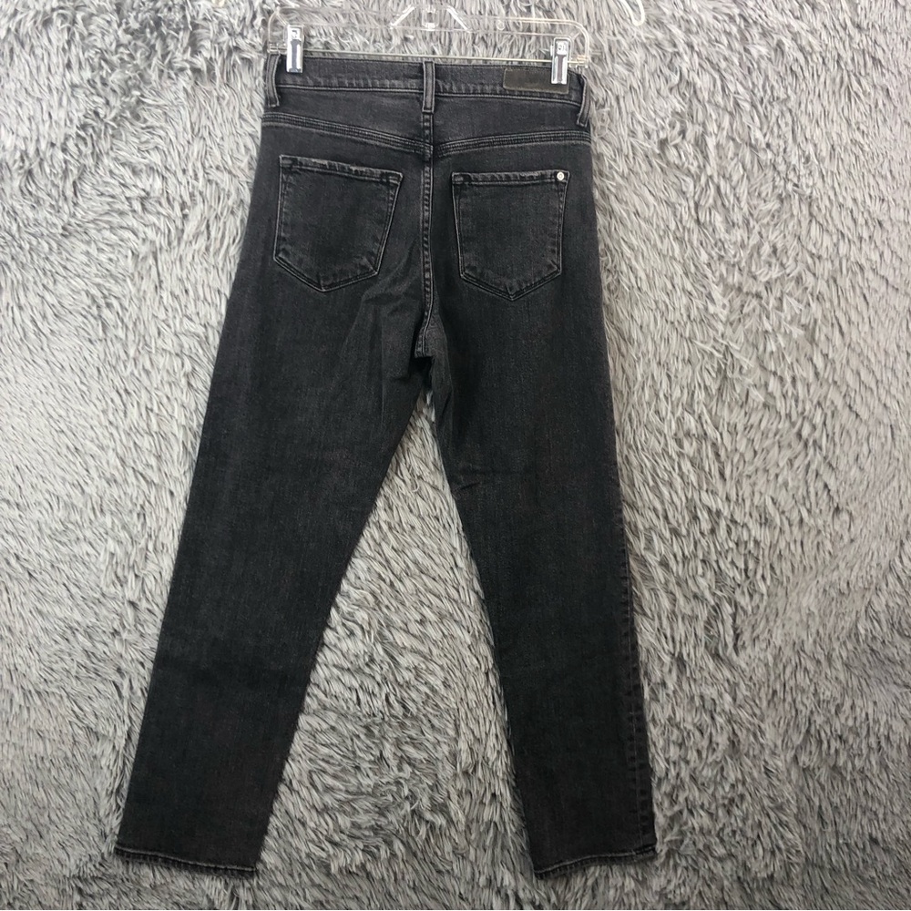 Baldwin Jeans Kansas City Lola High Rise Straight Leg Womens 27 Onyx Cropped